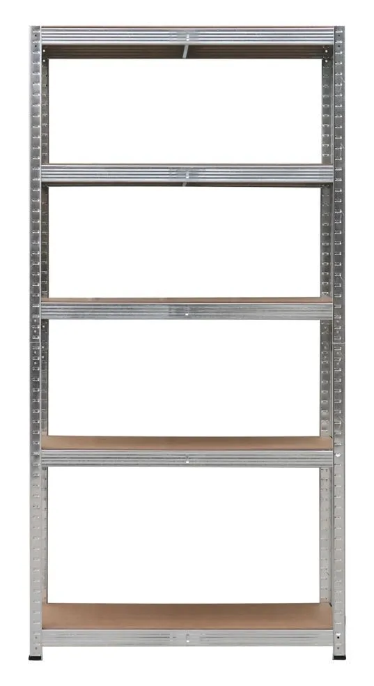 Regał Magazynowy Metalowy 2w1 5 Półek MDF VENDEA 180 x 90 x 40 cm