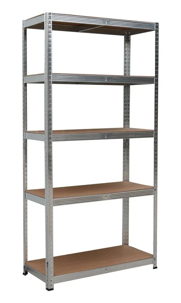 Regał Magazynowy Metalowy 2w1 5 Półek MDF VENDEA 150 x 75 x 30 cm