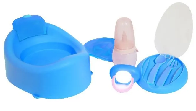Lalka Bobas Pije I Siusia Z 5 Akcesoriami TUM-TUM 40 cm - Niebieska
