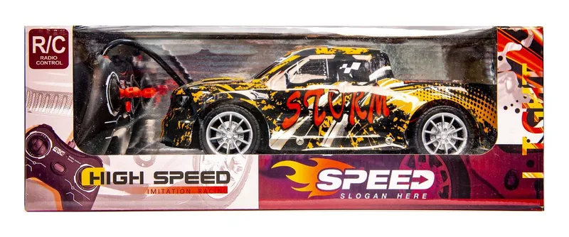 Auto Wyścigowe Zdalnie Sterowane 27 Mhz TUM-TUM 23 cm - Pomarańczowe