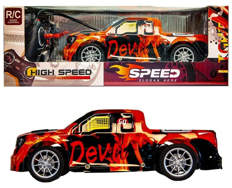 Auto Wyścigowe Zdalnie Sterowane 27 Mhz TUM-TUM 23 cm - Czerwone