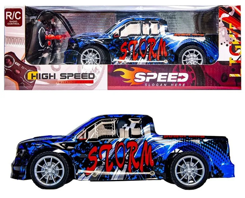 Auto Wyścigowe Zdalnie Sterowane 27 Mhz Niebieskie TUM-TUM 23 cm