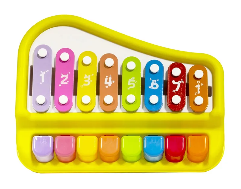 Organki Edukacyjne Cymbałki Z Pianinkiem 26 cm TUM-TUM - Żółte