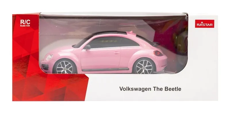 VOLKSWAGEN Beetle Zdalnie Sterowany 1:24 Samochód TUM-TUM - Różowy