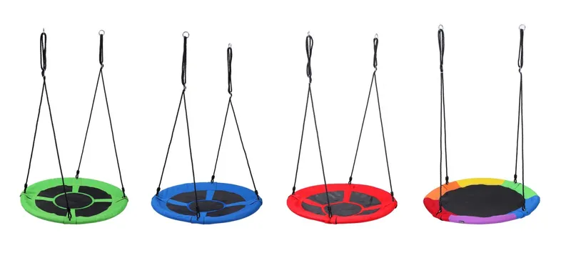 Huśtawka Ogrodowa Bocianie Gniazdo XL GARDIVA 100 cm 150 kg - Niebieska