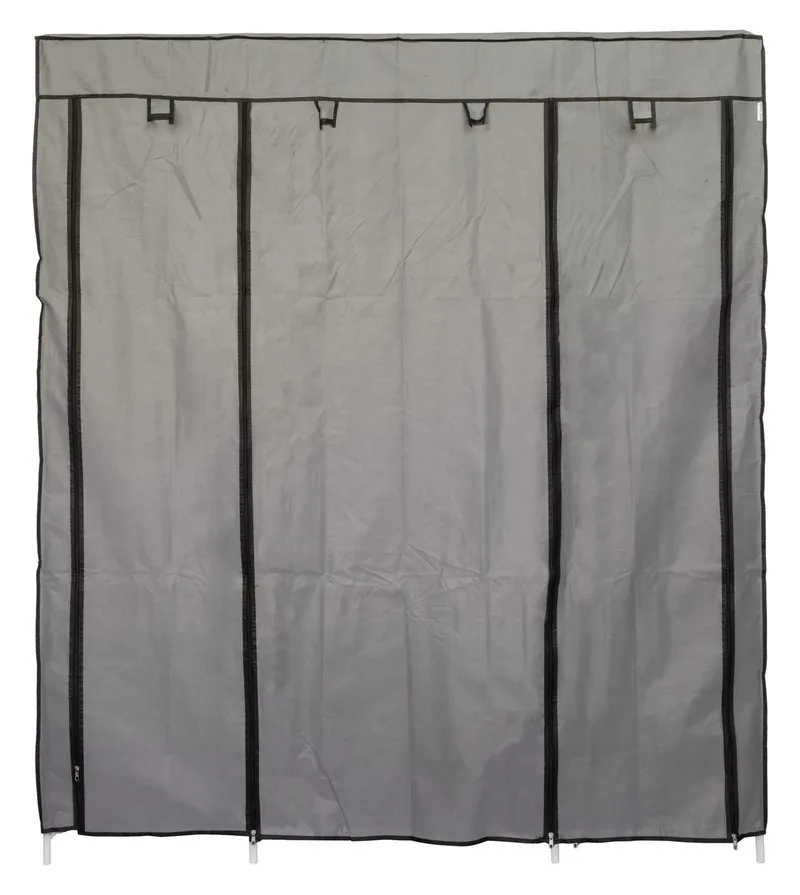 Składana Szafa Tekstylna Garderoba XXL Grafit 148 x 42 x 168 cm VENDEA