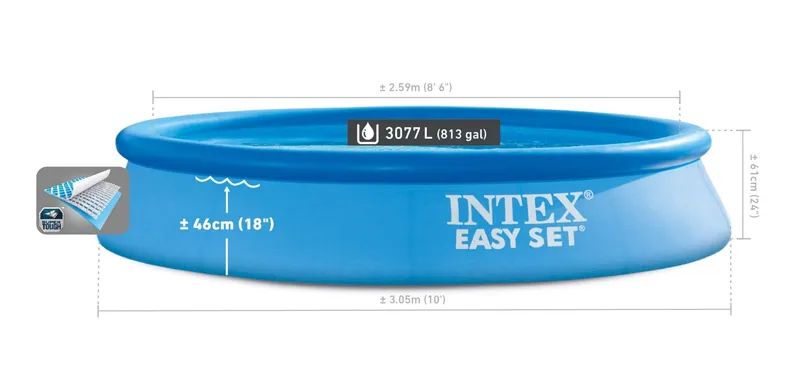Basen Ogrodowy Rozporowy Z Pompą 12V 305 x 61 cm INTEX Easy Set