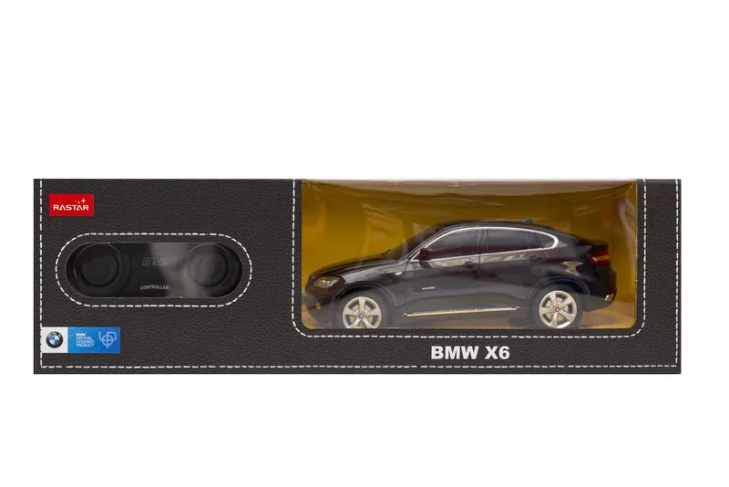 Auto Zdalnie Sterowane Gumowe Opony 1:24 TUM-TUM BMW X6 20 cm - Czarne