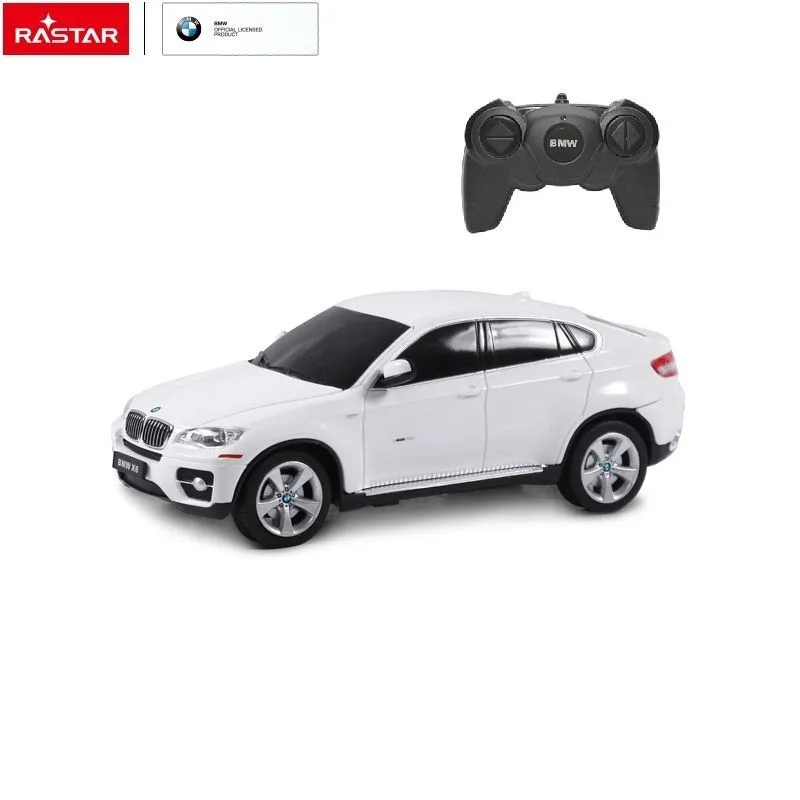Auto Zdalnie Sterowane Gumowe Opony 1:24 TUM-TUM BMW X6 20 cm - Białe