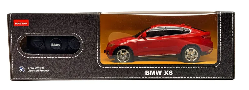 Auto Zdalnie Sterowane Gumowe Opony 1:24 TUM-TUM BMW X6 20 cm - Czerwone