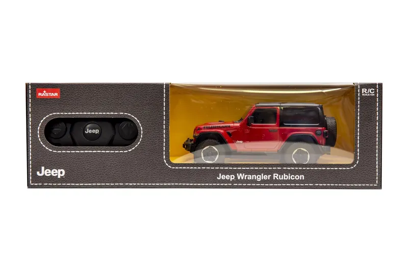Auto Zdalnie Sterowane 1:24 TUM-TUM JEEP Wrangler Jl 19 cm - Czerwone