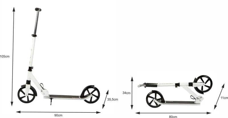Duża Składana Hulajnoga Aluminiowa Dla Dzieci TUM-TUM Od 95 Do 105 cm