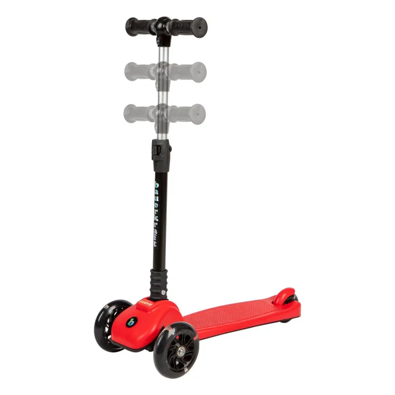 Balansowa Hulajnoga Składana Trójkołowa Świecące Koła LED TUM-TUM - Czerwona