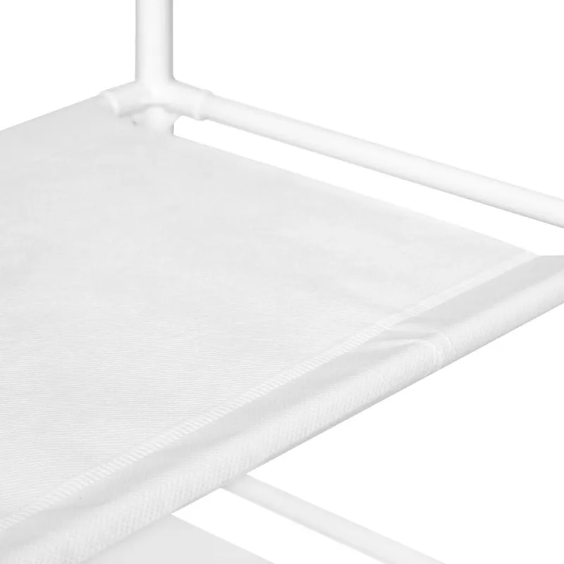 Stojący Wieszak Na Ubrania Z Półkami MEBLIVA 80 x 26 x 150.5 cm - Biały