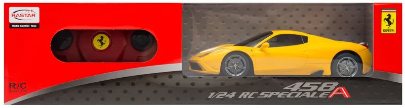 Auto Zdalnie Sterowane 1:24 TUM-TUM FERRARI 458 Speciale A 19 cm - Żółte