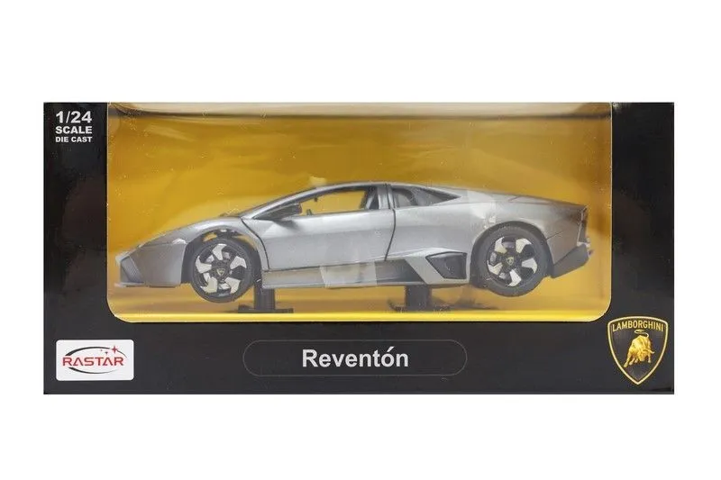 Model Samochodu Gumowe Opony TUM-TUM LAMBORGHINI Reventon 1:24 - Srebrny