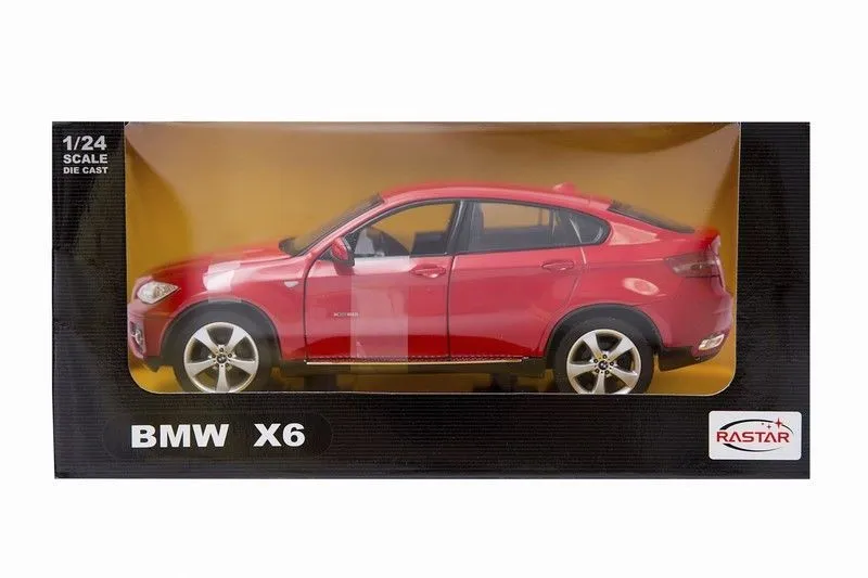 Model Samochodu Metalowy Gumowe Opony TUM-TUM BMW X6 1:24 - Czerwony