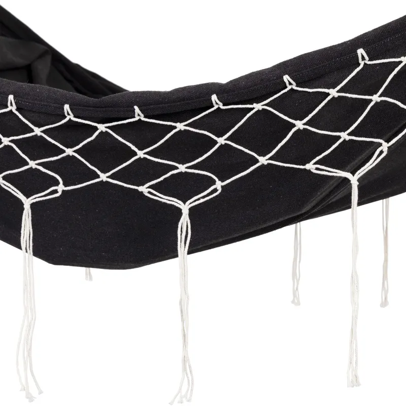 Dwuosobowy Hamak Ogrodowy Bujak Boho GARDIVA 200 x 150 cm - Grafitowy