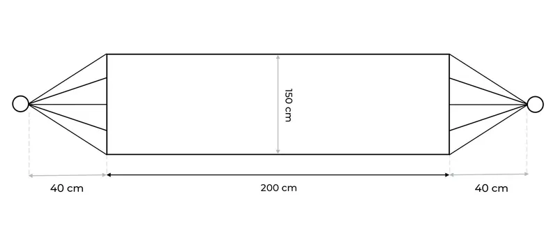 Dwuosobowy Hamak Ogrodowy Bujak Boho GARDIVA 200 x 150 cm - Beżowy