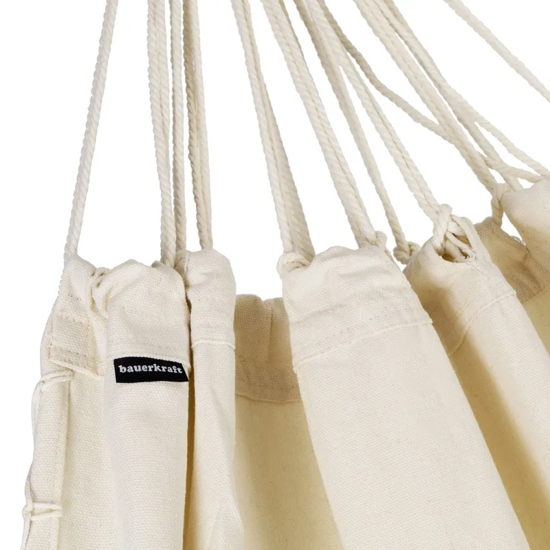 Dwuosobowy Hamak Ogrodowy Bujak Boho GARDIVA 200 x 150 cm - Beżowy
