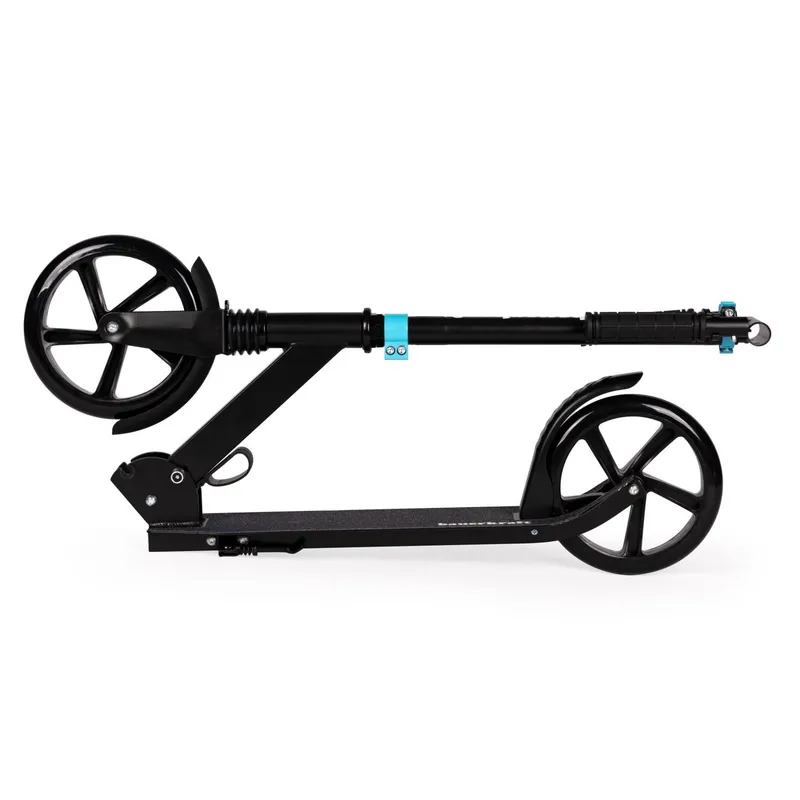 Duża Składana Hulajnoga Aluminiowa Czarno Niebieska TUM-TUM 95 Do 105 cm