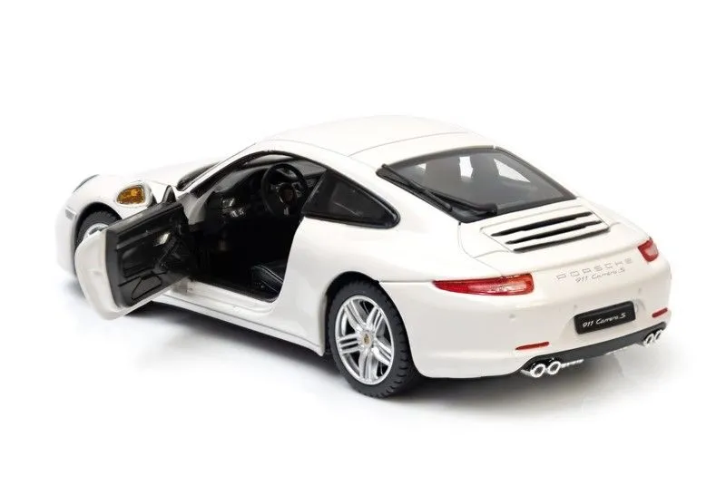 Model Samochodu Gumowe Opony TUM-TUM PORSCHE 911 Carrera S 1:24 - Biały