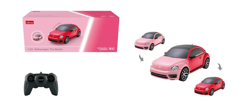 Samochód Zdalnie Sterowany Zmienia Kolor UV 1:24 TUM-TUM VW Beetle