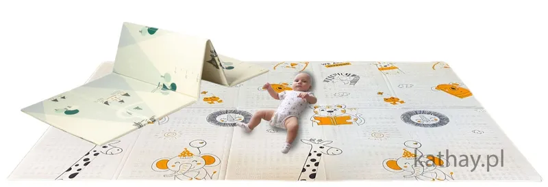 Dwustronna Składana Edukacyjna Mata 180 x 200 cm Zwierzątka TUM-TUM