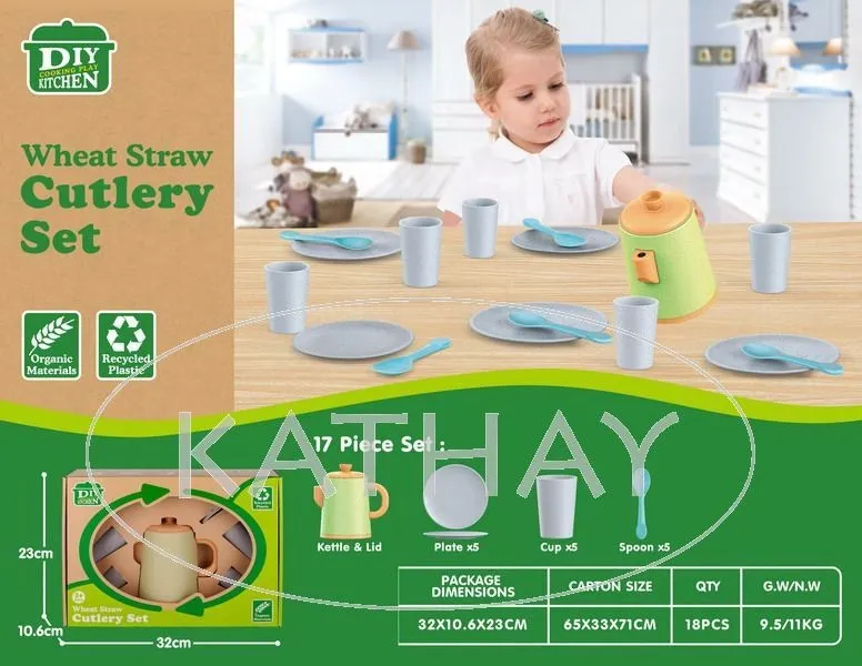 Zestaw Kuchenny Dla Dzieci Kubki Talerzyki 17 Elementów TUM-TUM