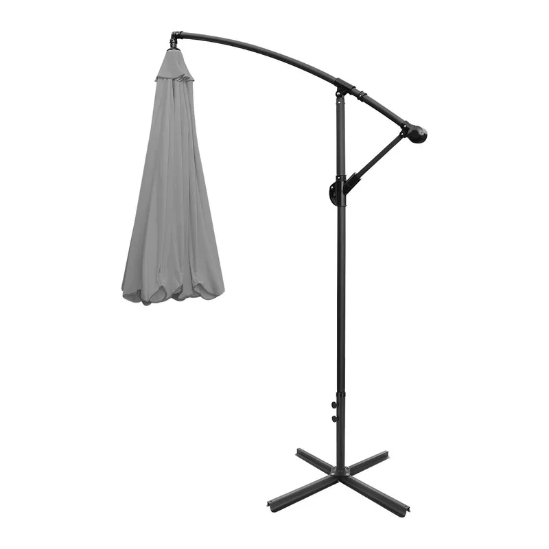 Składany Parasol Ogrodowy 350 cm XXL Z Pokrowcem GARDIVA - Grafitowy