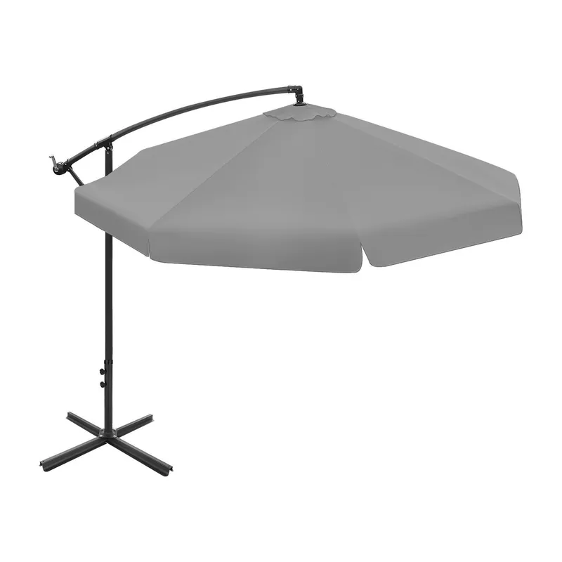 Składany Parasol Ogrodowy 350 cm XXL Z Pokrowcem GARDIVA - Grafitowy