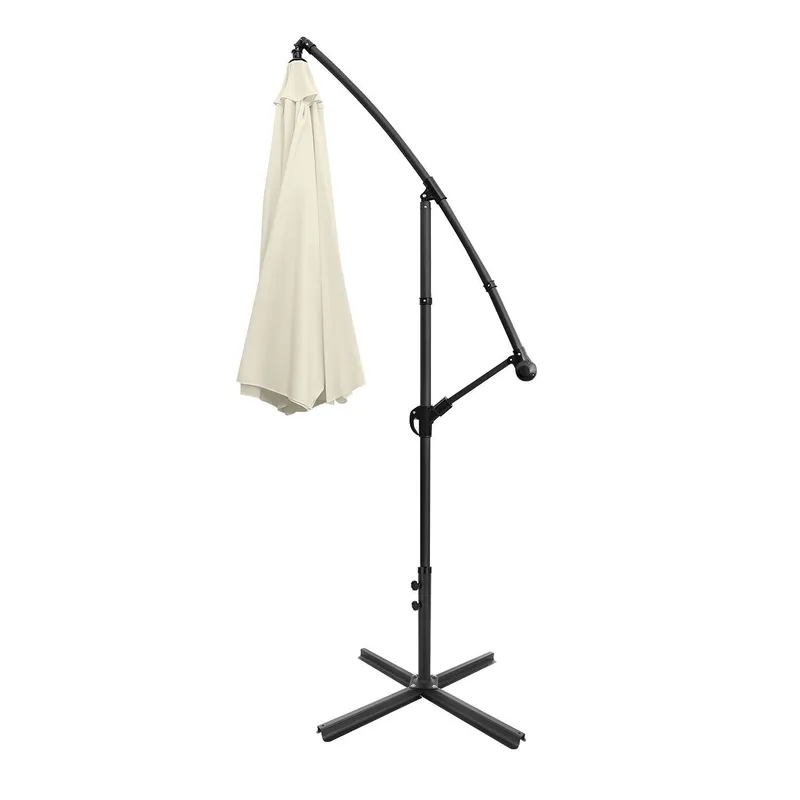 Składany Parasol Ogrodowy 350 cm XXL Z Pokrowcem GARDIVA - Beżowy