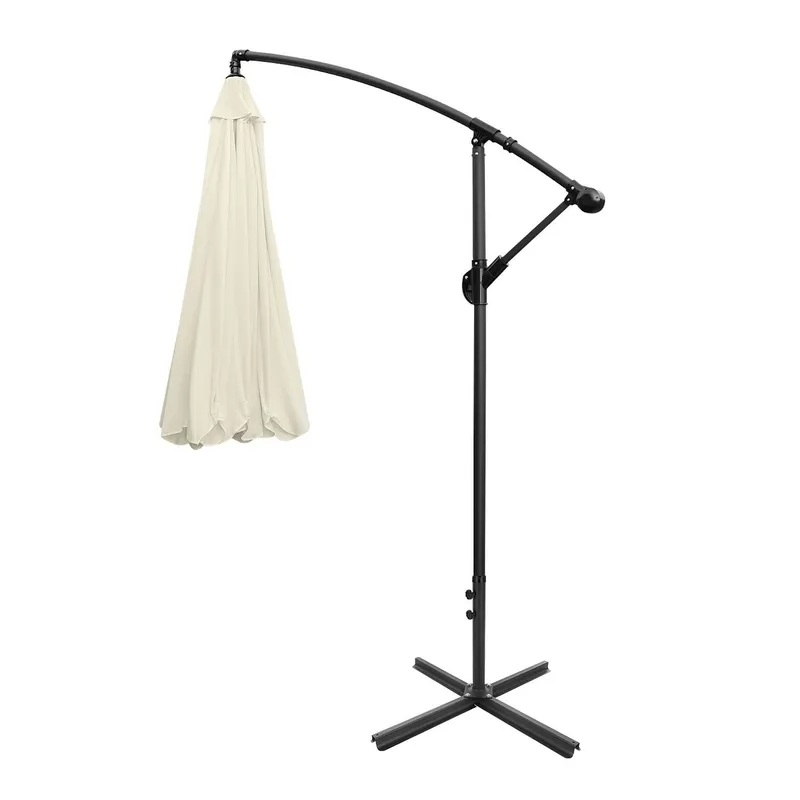 Składany Parasol Ogrodowy 350 cm XXL Z Pokrowcem GARDIVA - Beżowy