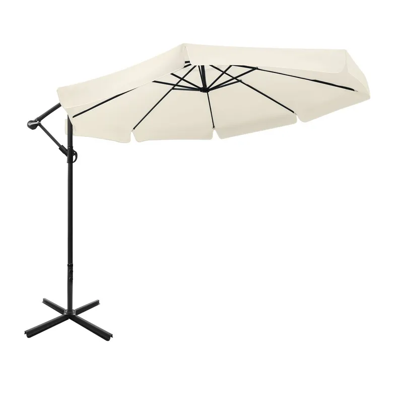 Składany Parasol Ogrodowy 350 cm XXL Z Pokrowcem GARDIVA - Beżowy