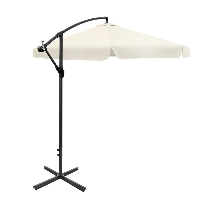 Składany Parasol Ogrodowy 350 cm XXL Z Pokrowcem GARDIVA - Beżowy