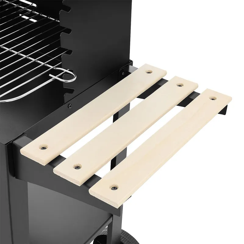 Grill Węglowy Ogrodowy Na Kółkach Z 4 Akcesoriami Chromowany GARDIVA