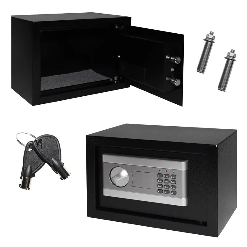Sejf Domowy Elektroniczny Z Kodem Lub Kluczykiem VENDEA 31 x 20 x 20 cm