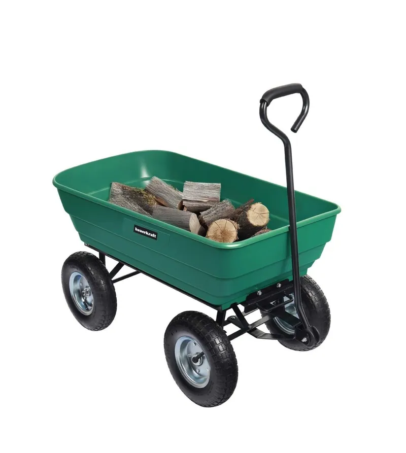Wózek Ogrodowy Transportowy Taczka Wywrotka GARDIVA 100 l 300 kg - Zielony
