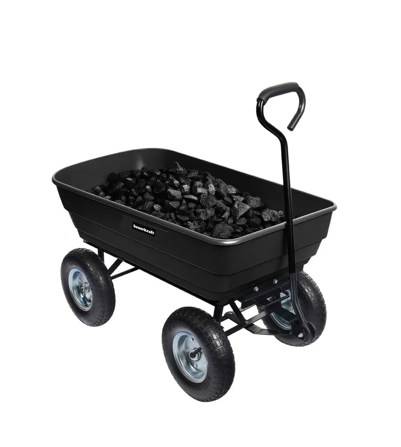 Wózek Ogrodowy Transportowy Taczka Wywrotka GARDIVA 100 l 300 kg - Czarny