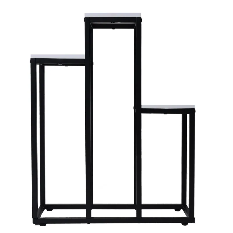Kwietnik Stojący Na Kwiaty Metalowy 3 Półki GARDIVA 67 cm - Biały