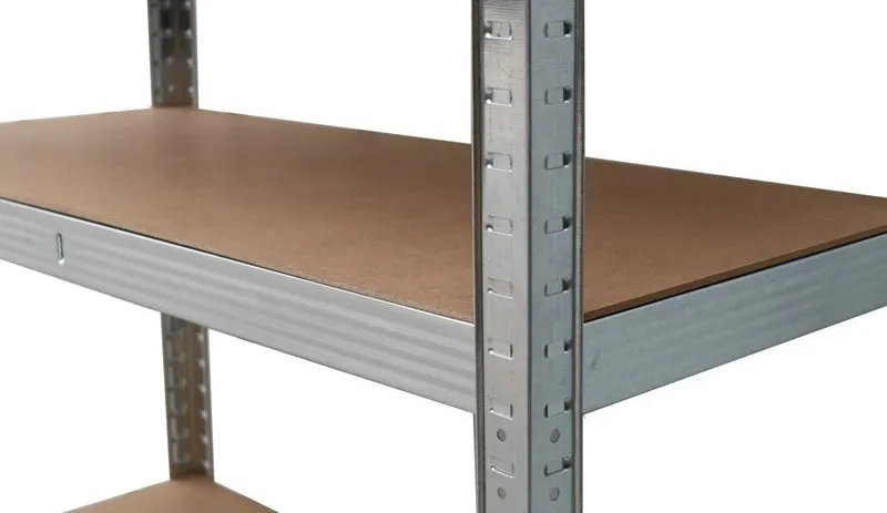 Regał Magazynowy Metalowy 2w1 5 Półek MDF VENDEA 150 x 75 x 30 cm