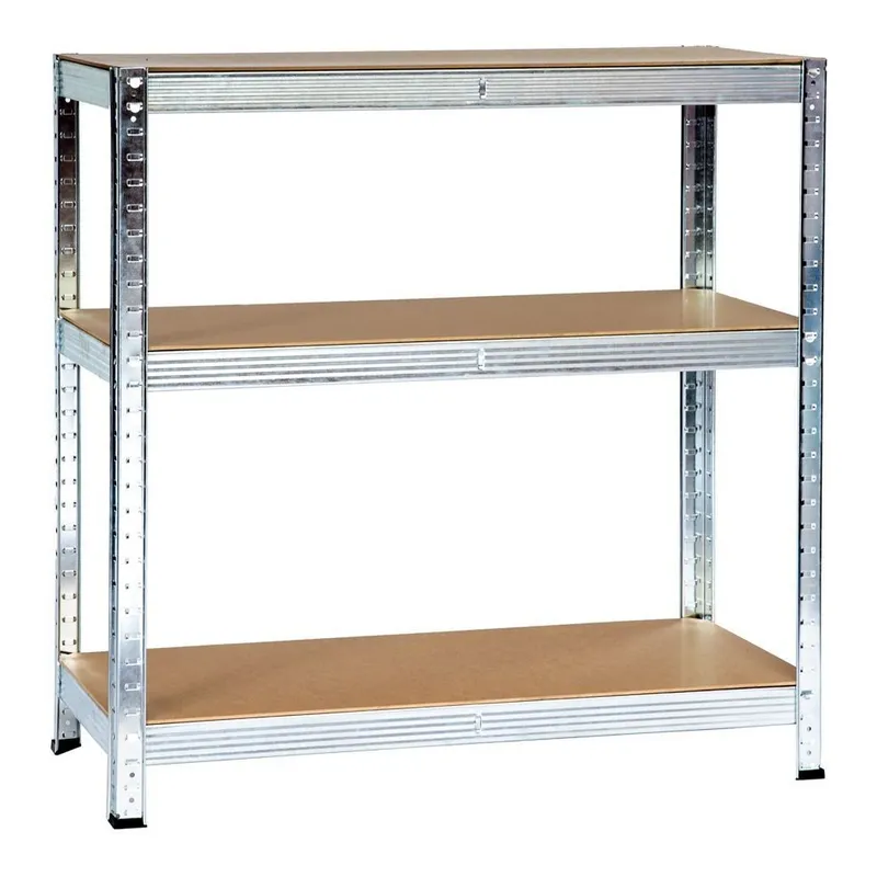 Regał Magazynowy Metalowy 2w1 5 Półek MDF VENDEA 150 x 75 x 30 cm
