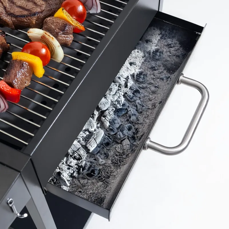 Grill Węglowy Ogrodowy Z Pokrywą Termometrem Duży Ruszt GARDIVA