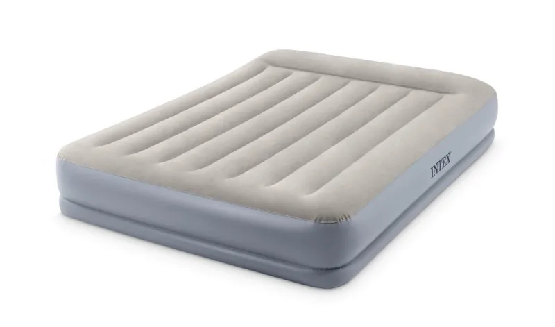 INTEX Dwuosobowy Materac Dmuchany Welurowy Z Pompką 152 x 203 x 30 cm