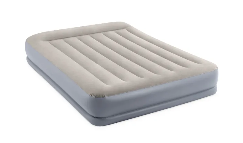 INTEX Dwuosobowy Materac Dmuchany Welurowy Z Pompką 152 x 203 x 30 cm