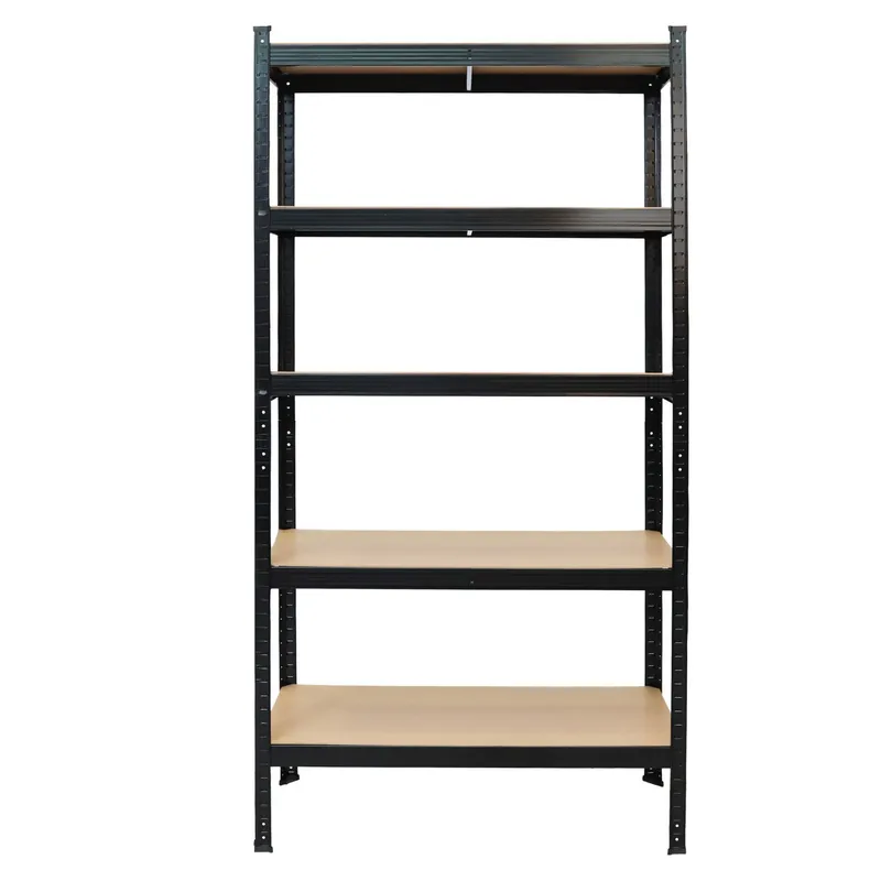 Regał Magazynowy 2w1 Z 5 Półkami Metalowy VENDEA 150 x 75 x 30 cm - Czarny