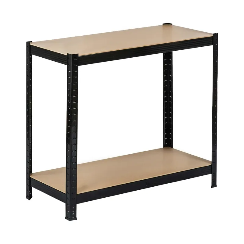 Regał Magazynowy 2w1 Z 5 Półkami Metalowy VENDEA 150 x 75 x 30 cm - Czarny