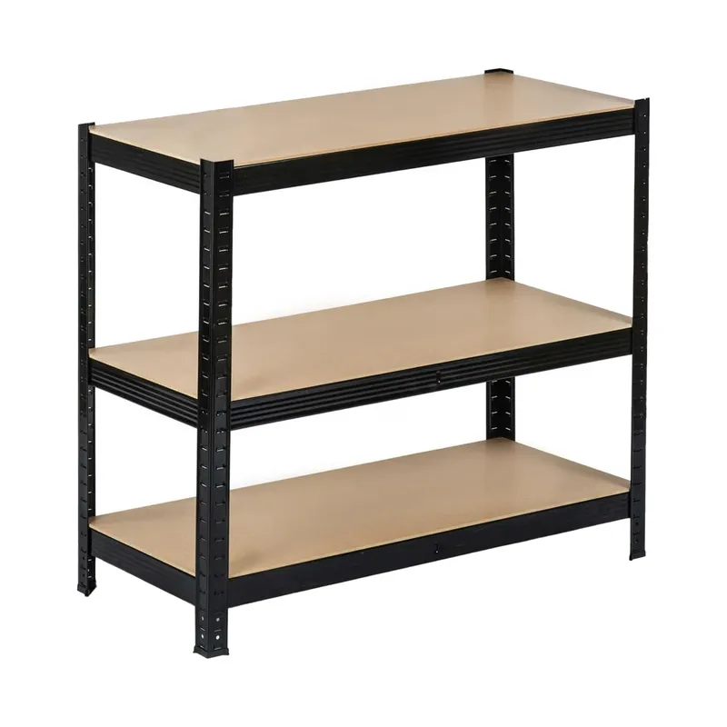 Regał Magazynowy 2w1 Z 5 Półkami Metalowy VENDEA 150 x 75 x 30 cm - Czarny