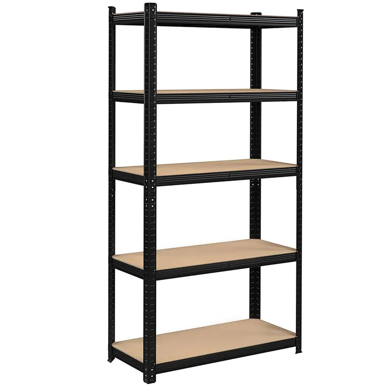 Regał Magazynowy Metalowy 2w1 5 Półek 180 x 90 x 40 cm VENDEA - Czarny