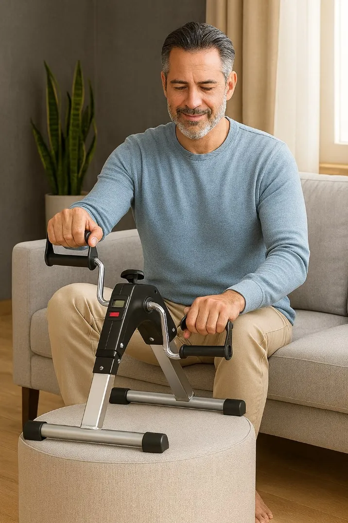 Rowerek Treningowy Rehabilitacyjny Składany 2w1 Z LCD MOVEMANIA - Czarny